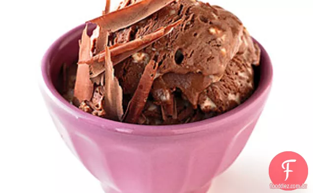 Chocolate-Canela Gelato com pedaços de caramelo
