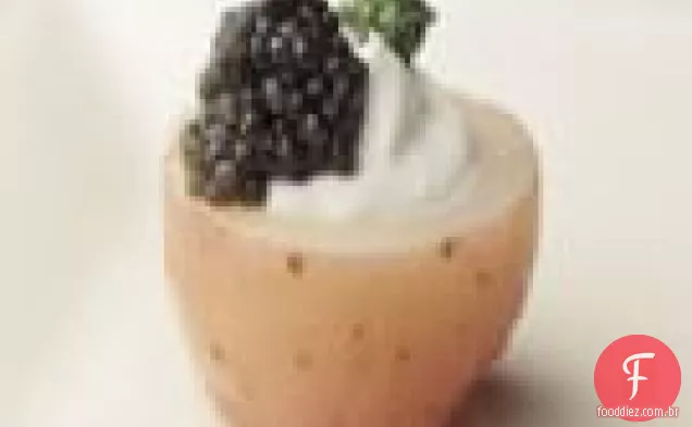 Batatas Novas Com Caviar