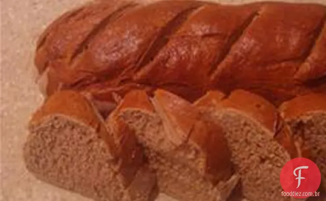 Pão italiano assado em uma pedra de Pizza