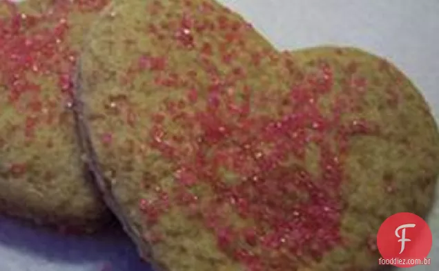 Biscoitos e Glacê cortados em açúcar mascavo