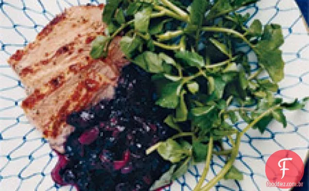 Lombo De Porco Com Chutney De Mirtilo