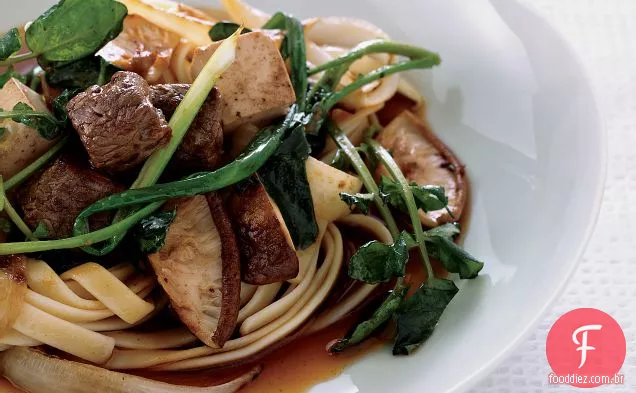 Carne Sukiyaki Macarrão