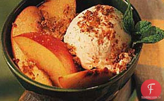 Peach-Amaretto Sundaes