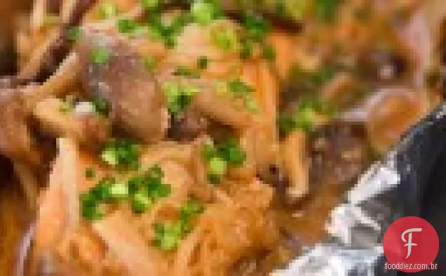 Salmão Miso Com Cogumelos