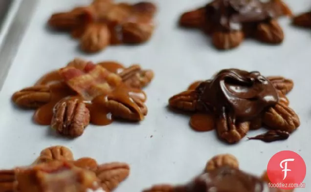 Tartarugas De Bacon Cobertas De Chocolate