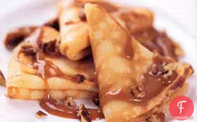 Crepes crocantes com molho Dulce De Leche