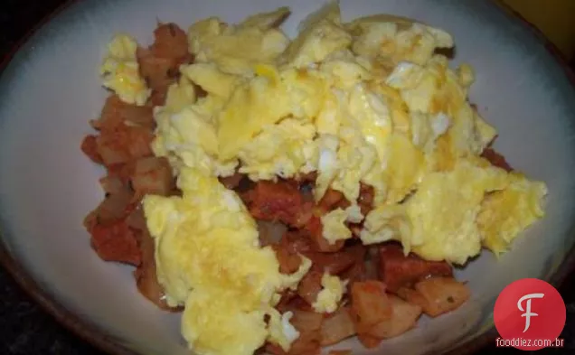 Tex - Mex Café da manhã Hash e ovos