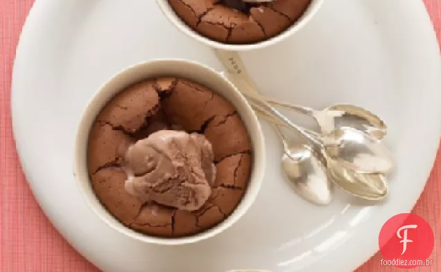 Pudins De Chocolate Quente
