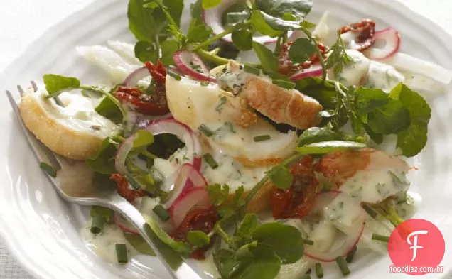 Salada de lagosta com agrião