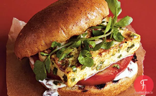 Hambúrgueres De Tofu Grelhados Com Limão E Manjericão