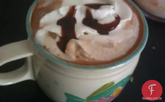 Cacau quente para um