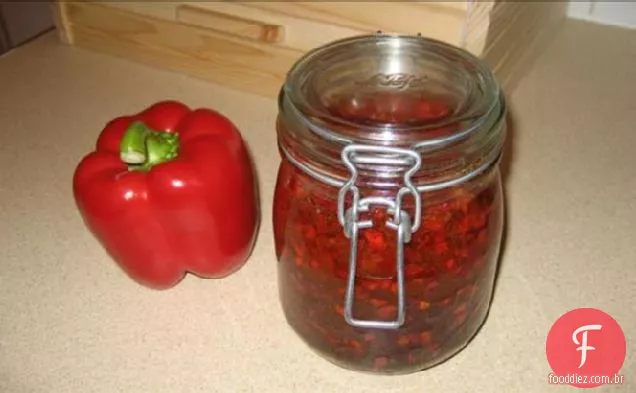 Geléia de pimenta vermelha ou verde