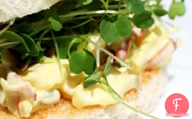 Francês em um Flash: sanduíches de chá de lagosta de açafrão