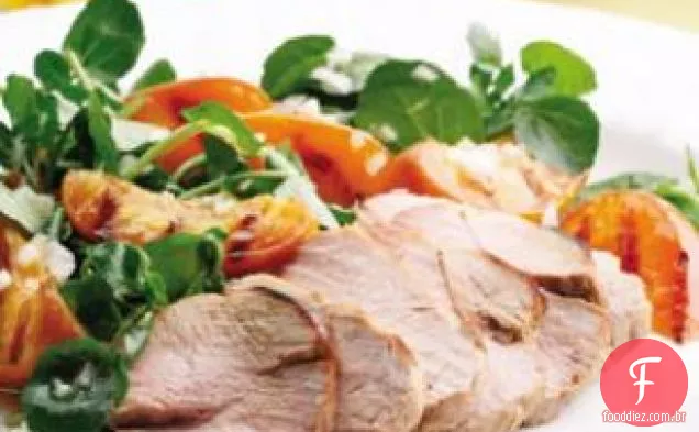Lombo De Porco Grelhado E Salada De Damasco