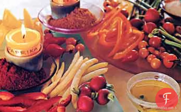 Cruditos com azeite e sais aromatizados