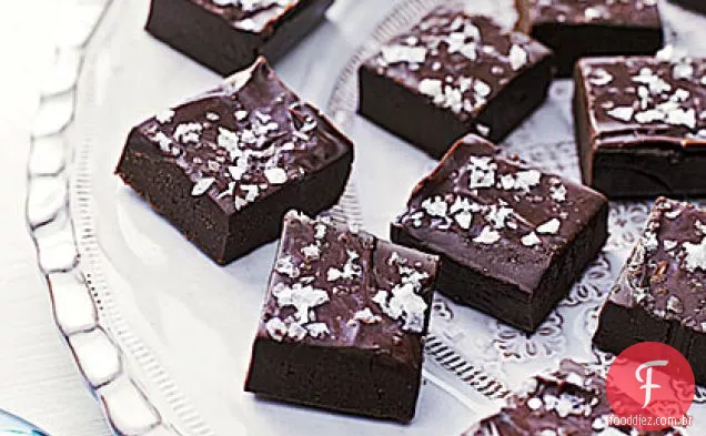 Fudge agridoce com sal marinho
