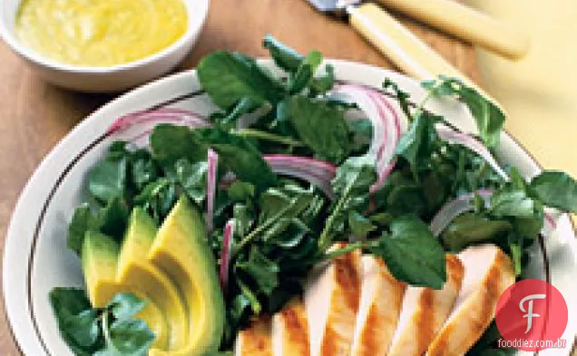 Salada de frango e manga