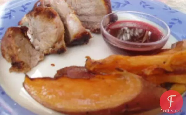 Lombo Grelhado Com Molho Picante De Romã