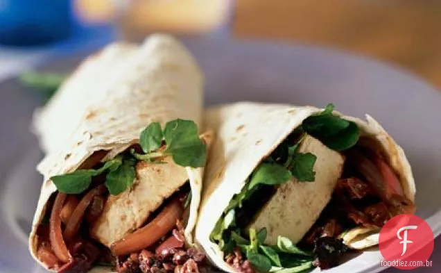 Zesty Tofu Wraps com tapenade azeitona