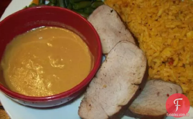 Lombo De Porco Envidraçado Com Molho De Mostarda Picante