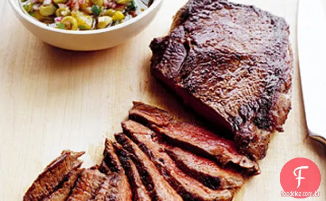 Bife de lombo grelhado com Sabor De Azeitona