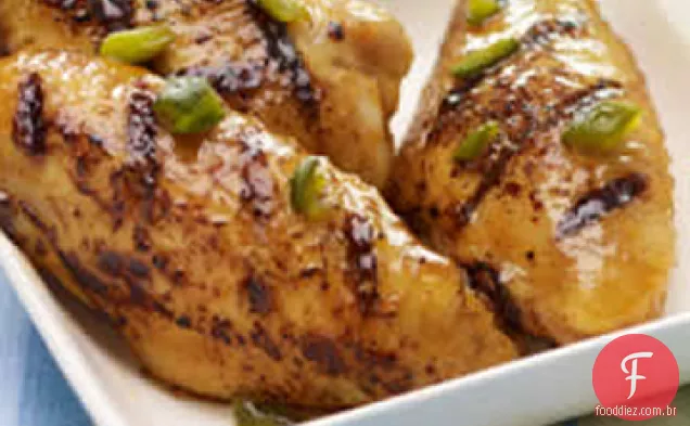 Lawry's ® grelhou asas pegajosas com laranja e Jalapeno
