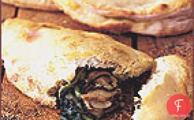 Dandelion verde e Shiitake Calzones