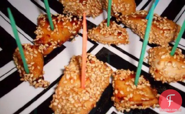 Picadas De Gergelim De Frango