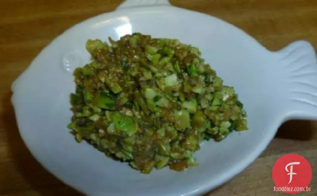 Limão preservado e tapenade Edamame
