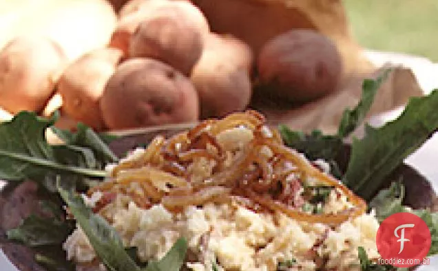 Purê De Batatas Com Verduras Amargas E Cebolas Doces