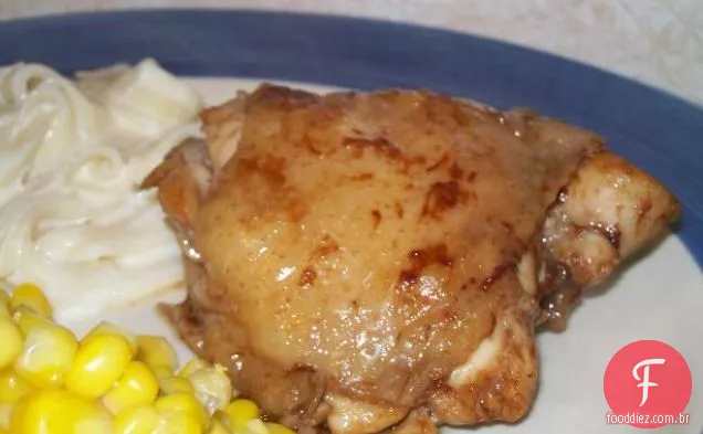 Frango Assado Pegajoso De Três Ingredientes