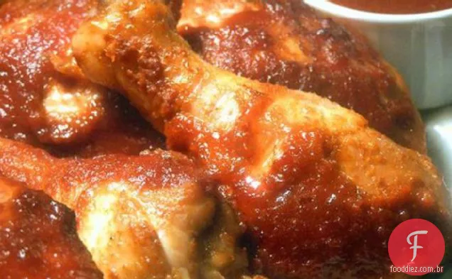 Frango grelhado em Kentucky Bourbon Barbecue Sauce
