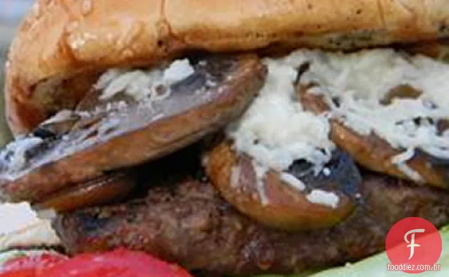 Hambúrgueres Suíços De Cogumelos Grelhados