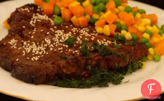 Alho gergelim T-Bones ou bifes Porterhouse