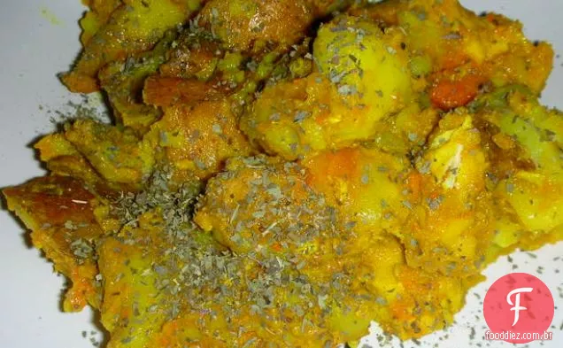 Frango Tabaka (frango georgiano sob um tijolo)