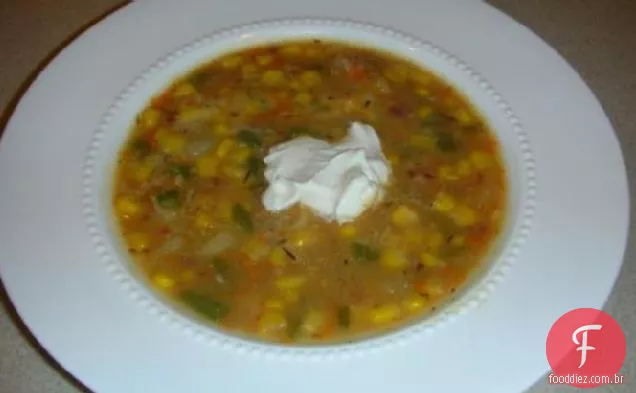 Sopa de milho e batata para Masako