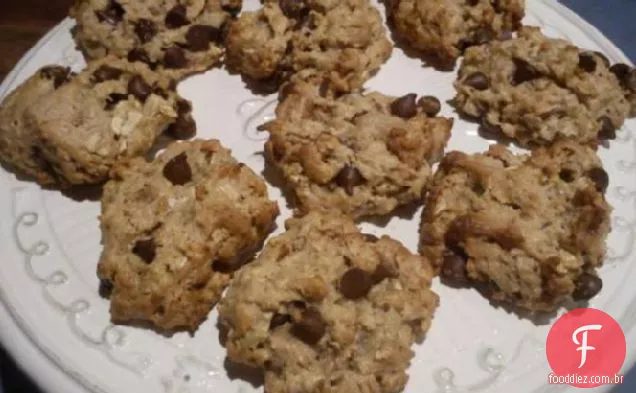 Vegan Chocolate Chip Aveia Porca Cookies