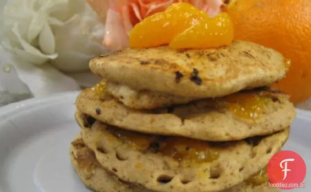 Panquecas de Mandarin Orange rápidas e fáceis para um