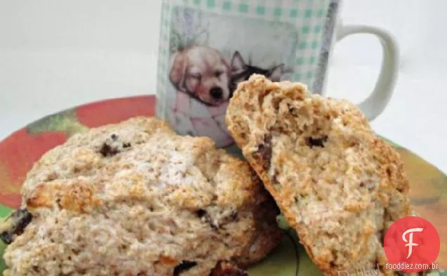 Scones do pêssego do observador do peso