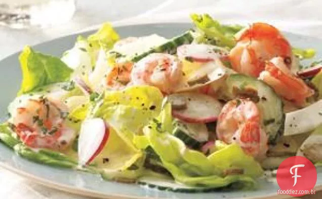 Salada Cremosa De Camarão Com Endívia E Receita De Pepino