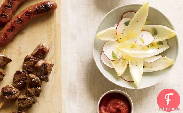 Salada Endive, rabanete e limão