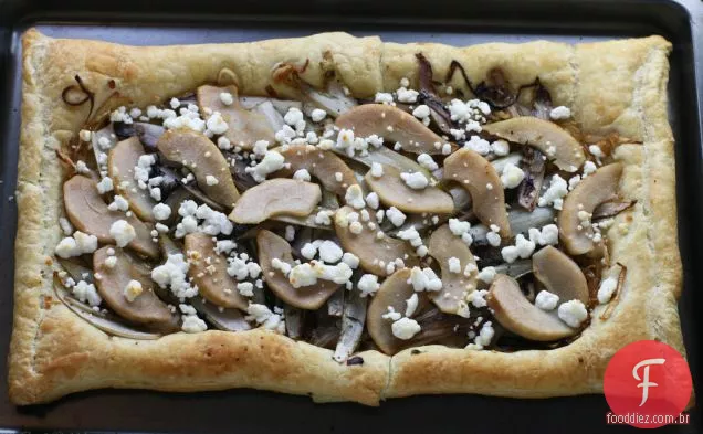 Endive, Pear & Chevre Tart