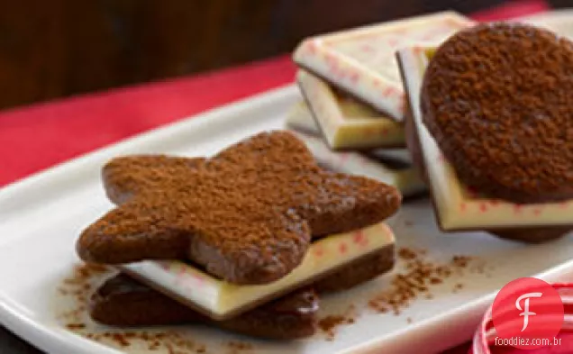 Ghirardelli Chocolate Peppermint Bark Sandwich Cookies