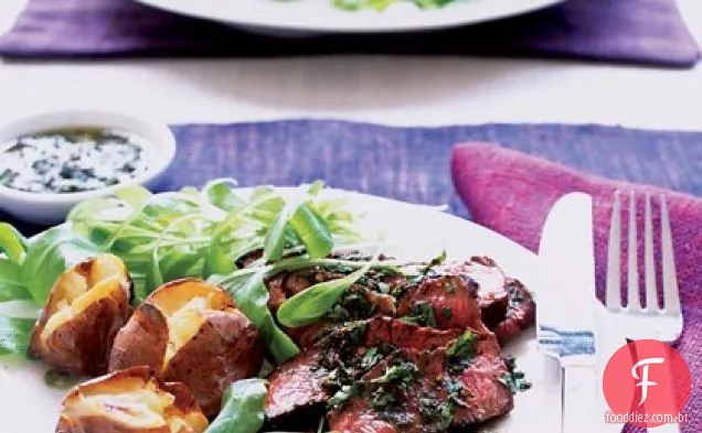 Bistec Argentino al Chimichurri (bife com Molho Chimichurri)