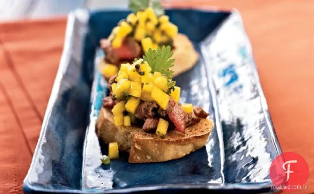 Filé Mignon Bruschetta com manteiga marrom