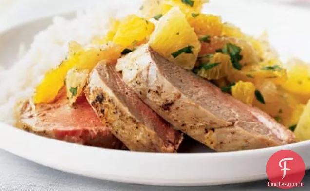 Lombo de porco com XEC (salsa Cítrica Maia)