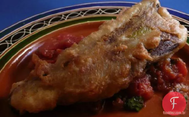 Cerveja Maltratada Chiles Rellenos Com Salsa Chipotle Quente