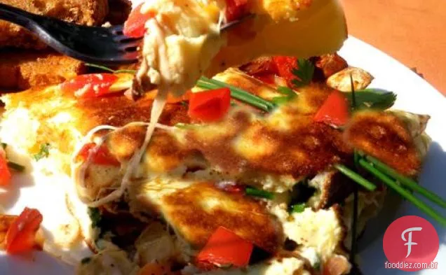 Omelete Masala Cogumelo Garlicky