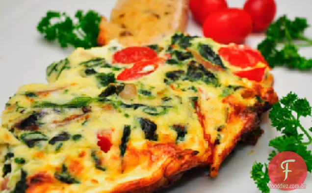 Herbed Frittata Com Edamame