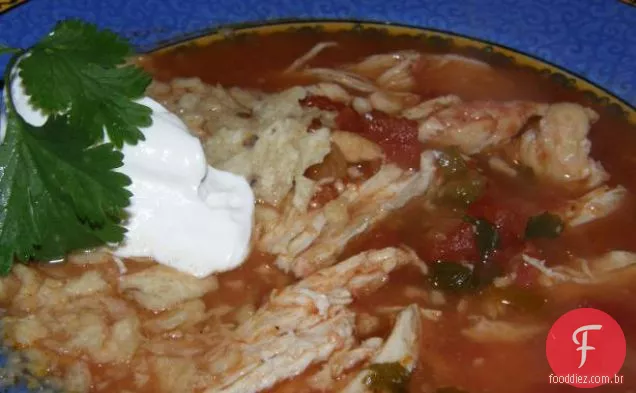 Sopa De Tortilha De Frango Com Fogão Lento